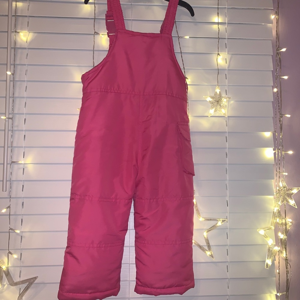 London Fog toddler pink Snow Bib 2T